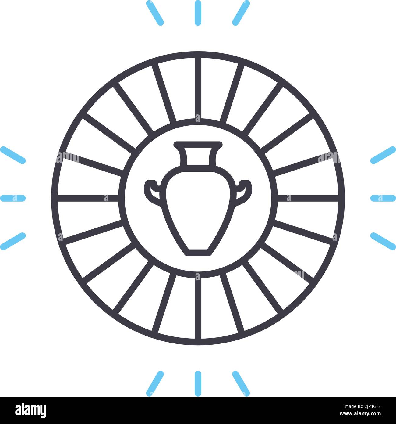 icône de la ligne de cote, symbole de contour, illustration vectorielle, signe de concept Illustration de Vecteur