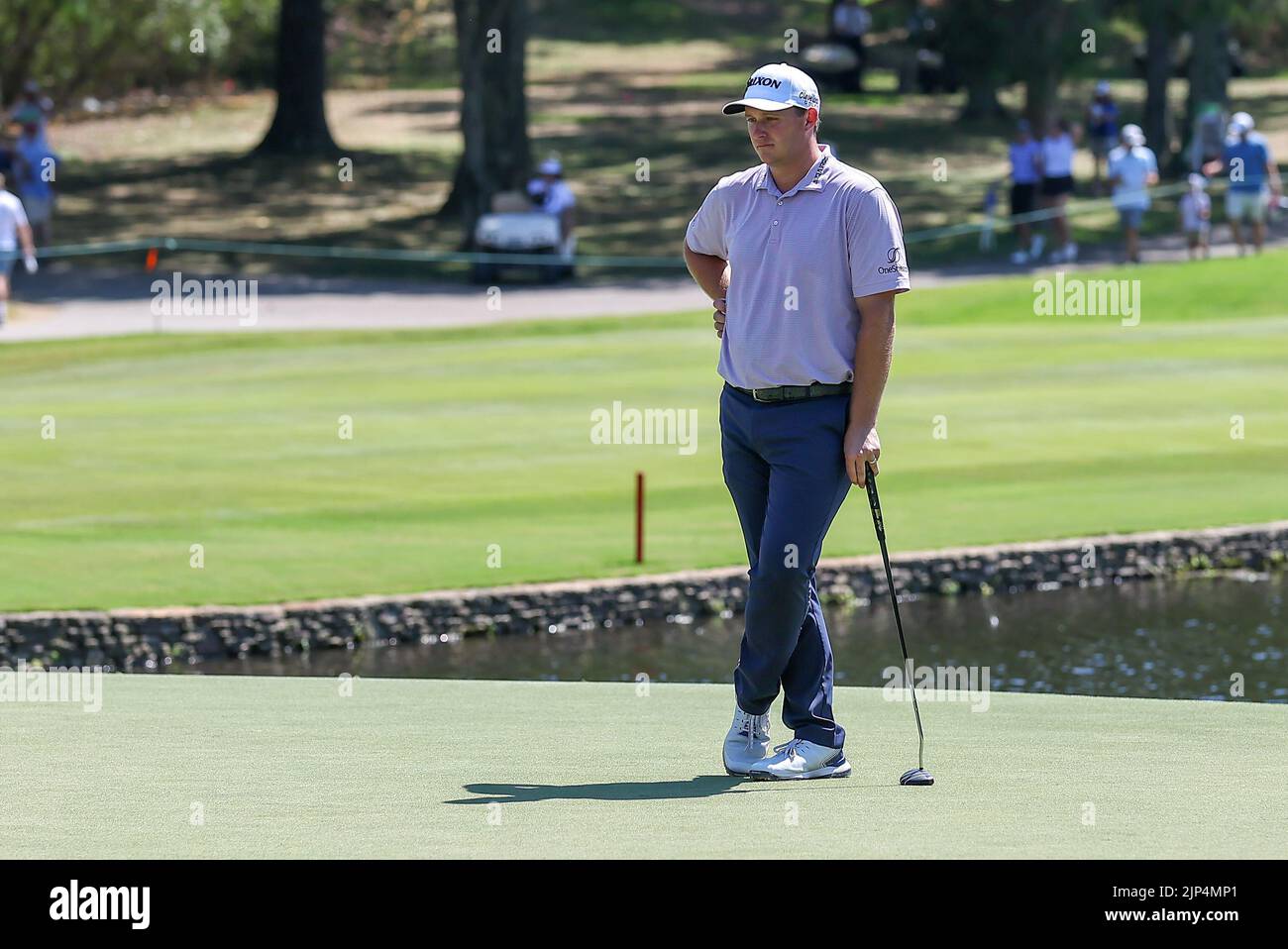 14 août 2022 : Sepp Straka lors de la dernière partie du tournoi de golf FedEx St. Jude Championship à TPC Southwind à Memphis, TN. Support gris Siegel/Cal Sport Banque D'Images