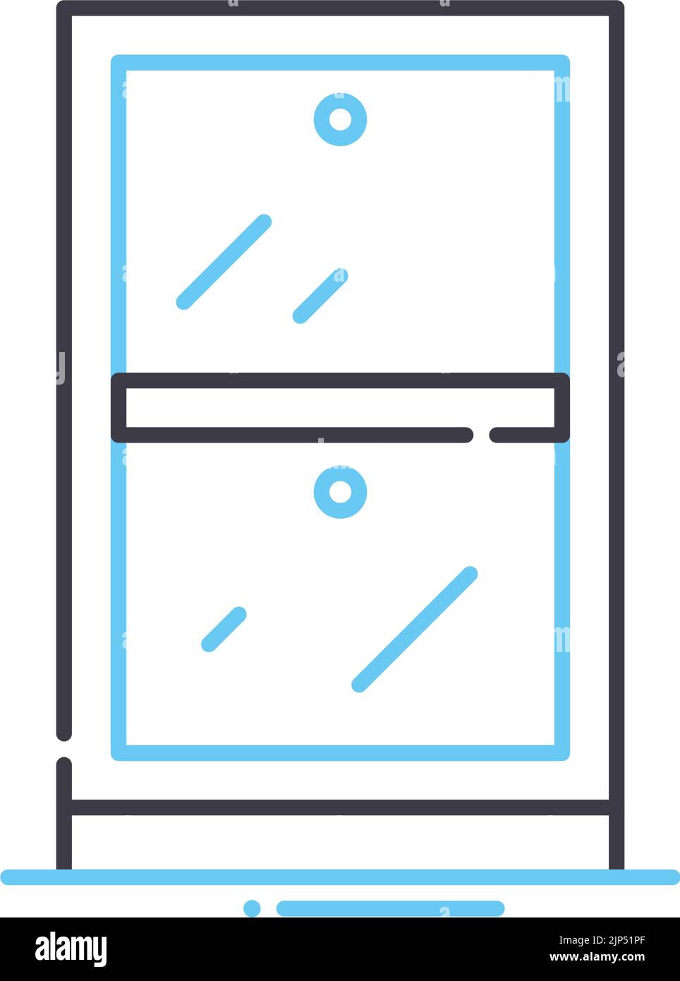 icône de ligne de cabinet, symbole de contour, illustration vectorielle, signe de concept Illustration de Vecteur