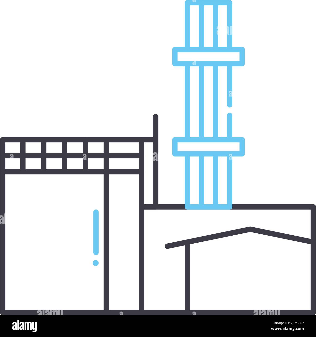 icône de ligne d'alimentation combinée, symbole de contour, illustration vectorielle, signe de concept Illustration de Vecteur