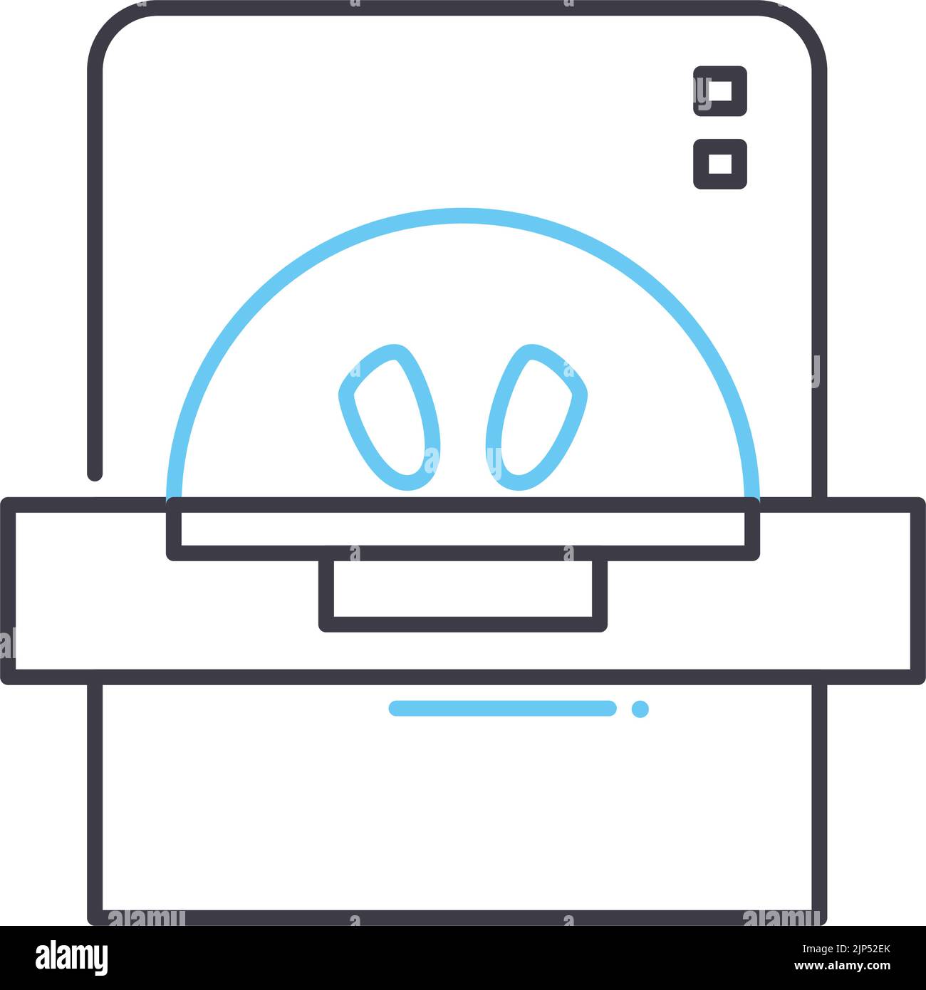 icône de ligne d'acquisition ct, symbole de contour, illustration vectorielle, signe de concept Illustration de Vecteur