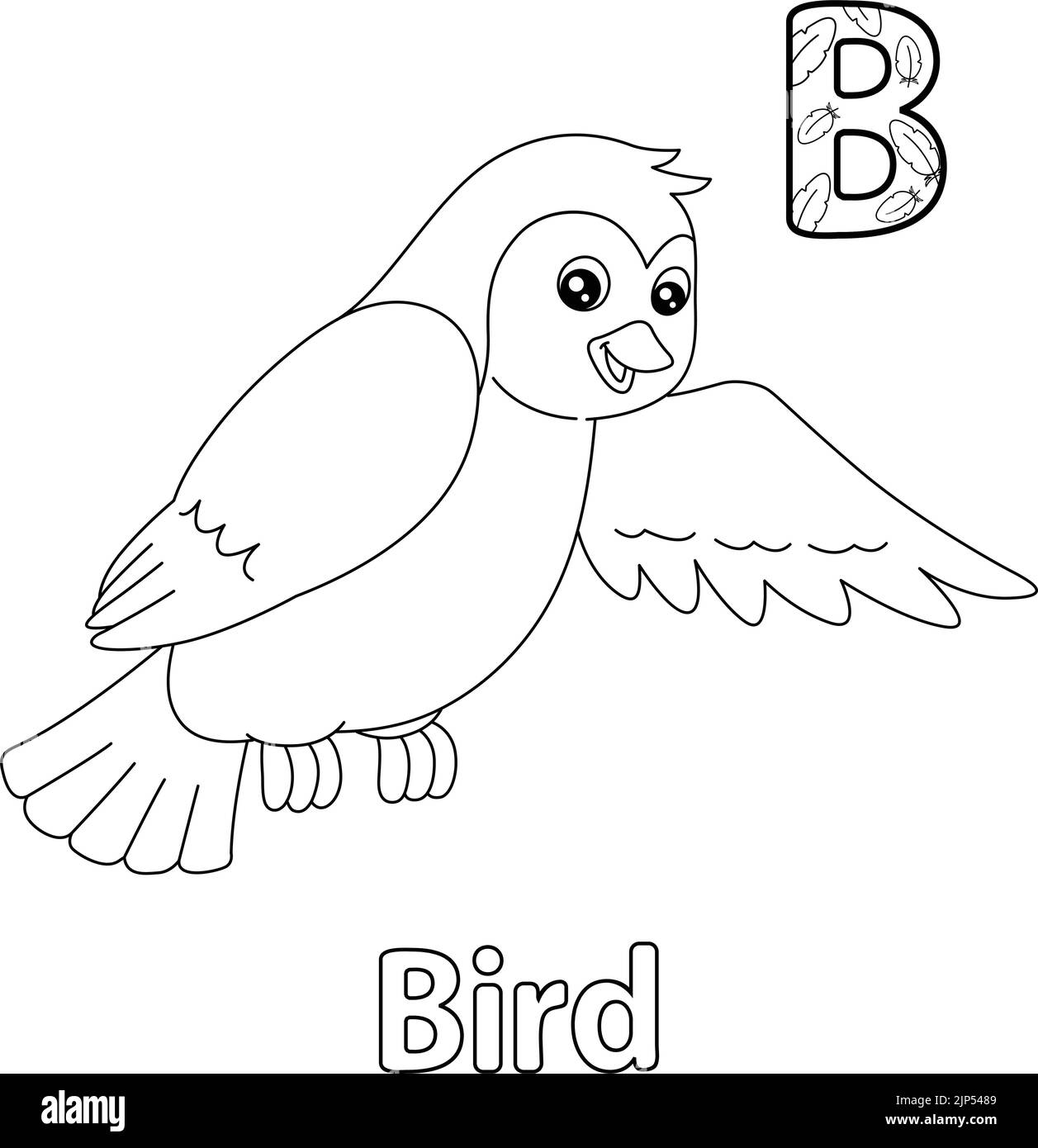 Oiseau Alphabet Dinosaur ABC coloriage page Illustration de Vecteur