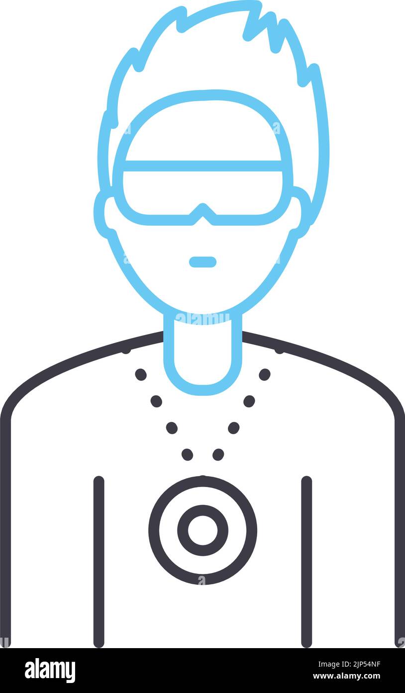 icône de ligne d'avatar médecin, symbole de contour, illustration vectorielle, signe de concept Illustration de Vecteur