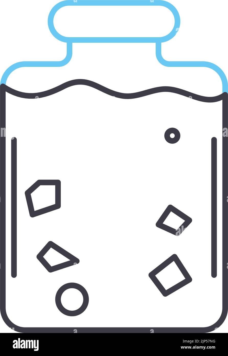 icône de ligne de détox, symbole de contour, illustration de vecteur, signe de concept Illustration de Vecteur