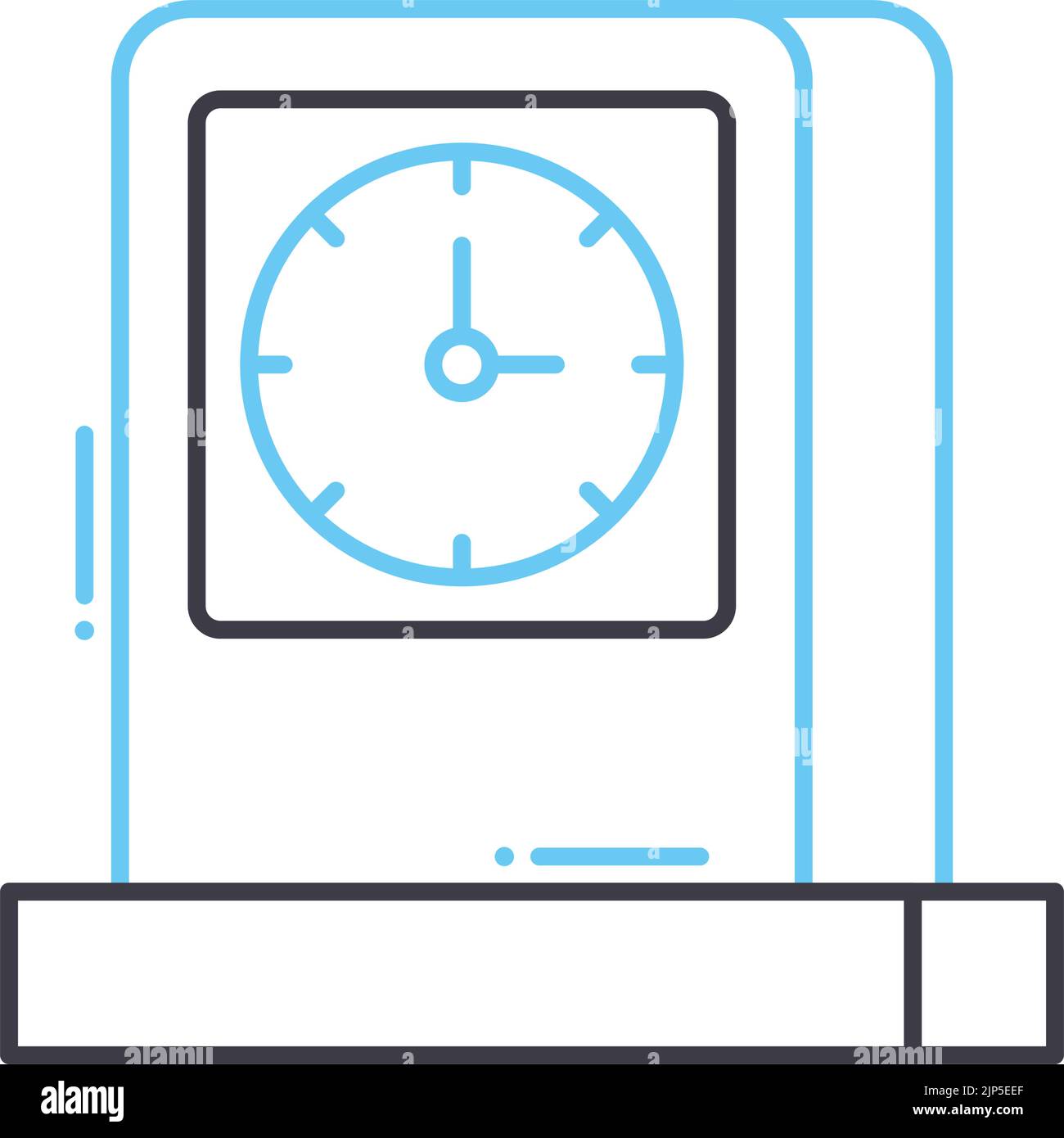 icône de ligne d'horloge, symbole de contour, illustration vectorielle, signe de concept Illustration de Vecteur