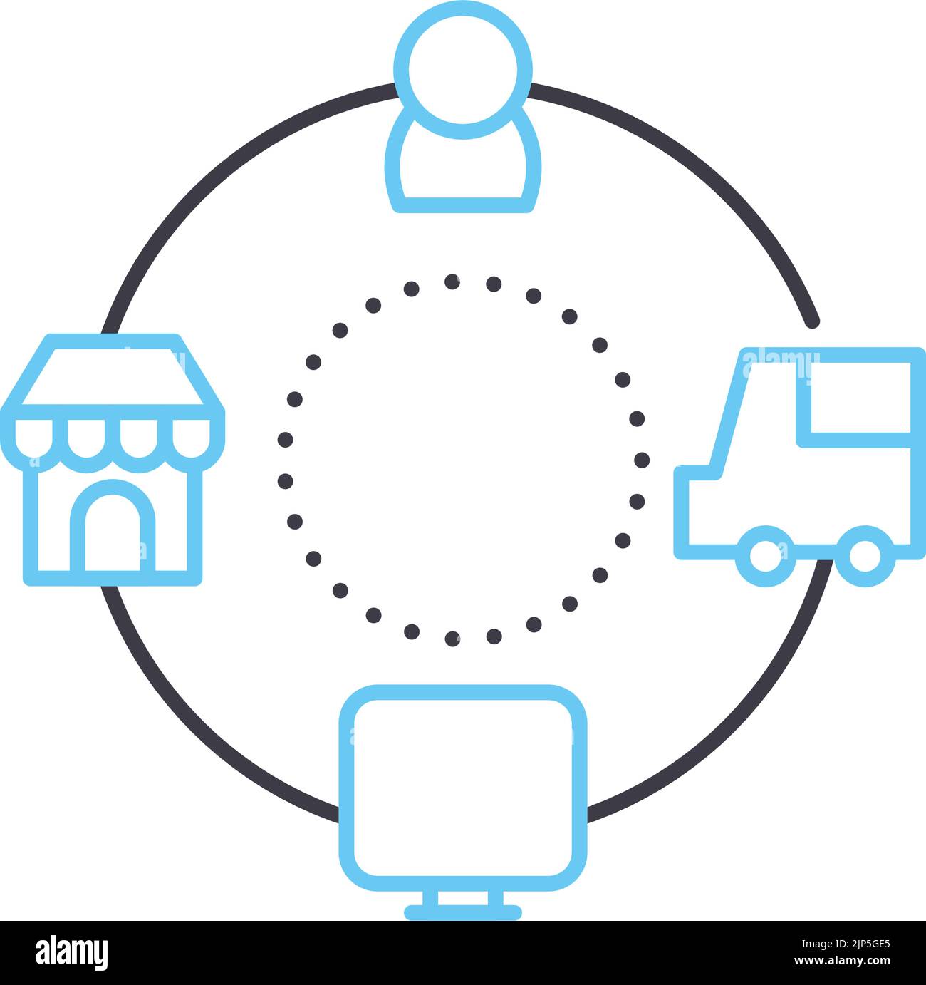icône de ligne de vaisseau, symbole de contour, illustration vectorielle, signe de concept Illustration de Vecteur