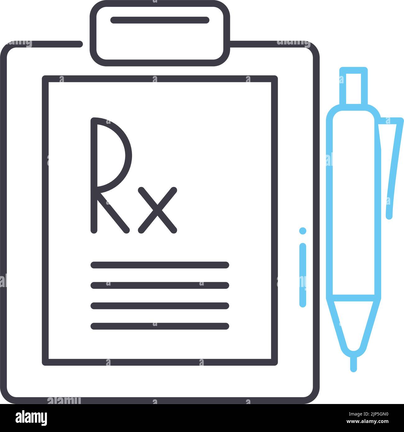 icône de ligne de recommandation du médecin, symbole de contour, illustration vectorielle, signe de concept Illustration de Vecteur