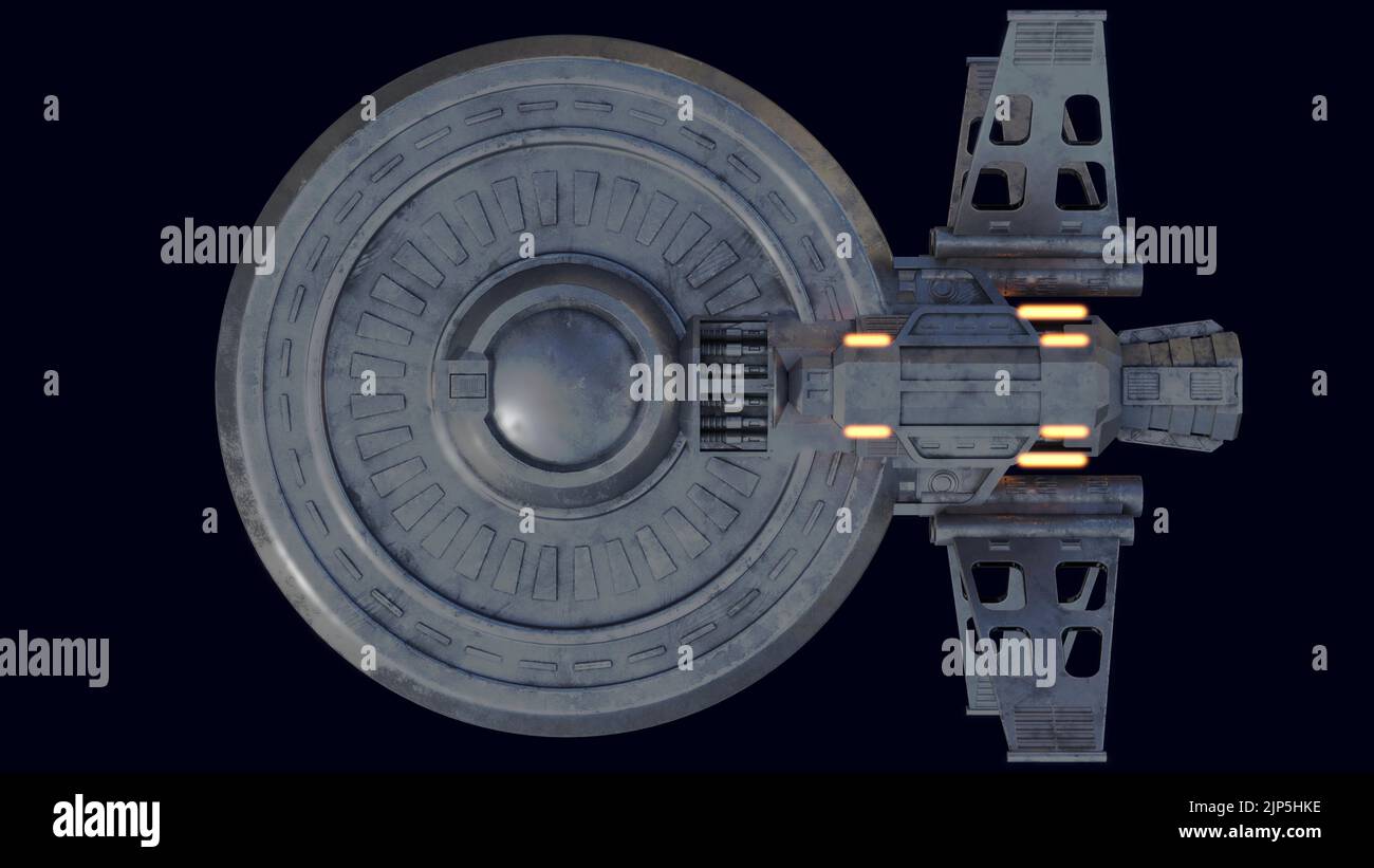 3D-illustration d'une vedette de science-fiction extraterrestre Banque D'Images