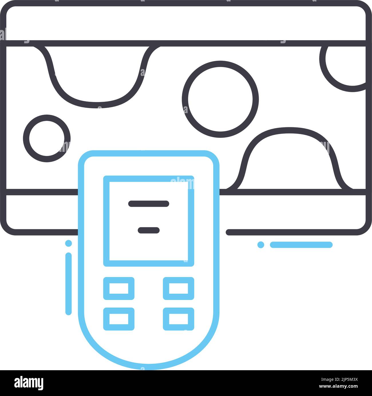 icône de ligne de contrôle de cholestérol, symbole de contour, illustration vectorielle, signe de concept Illustration de Vecteur