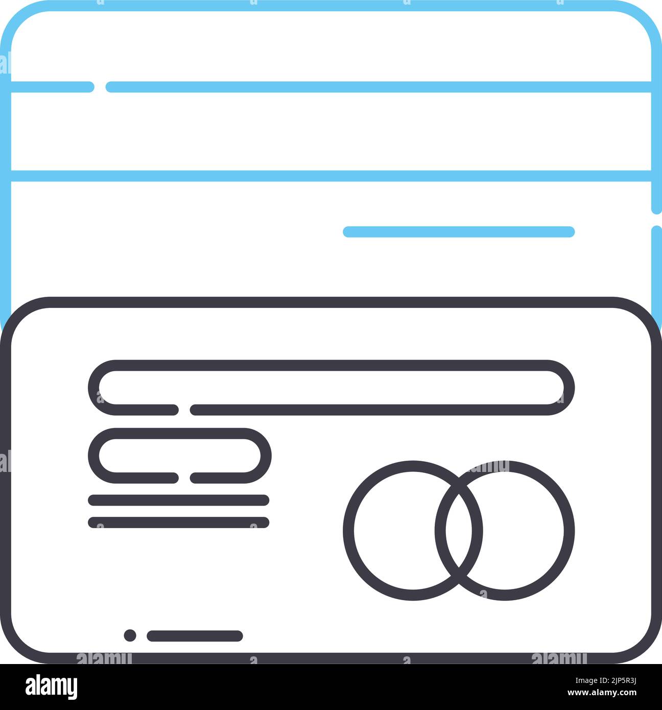 icône de ligne de cartes de crédit, symbole de contour, illustration de vecteur, signe de concept Illustration de Vecteur