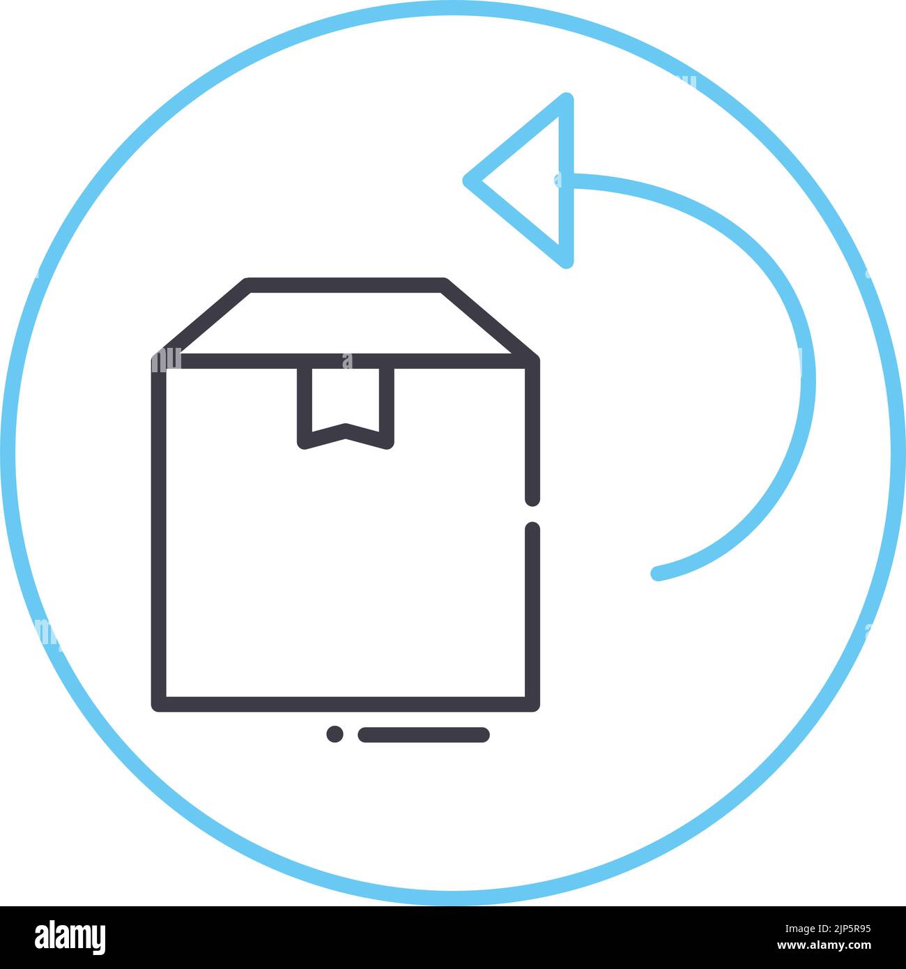 icône de ligne de retour facile, symbole de contour, illustration vectorielle, signe de concept Illustration de Vecteur