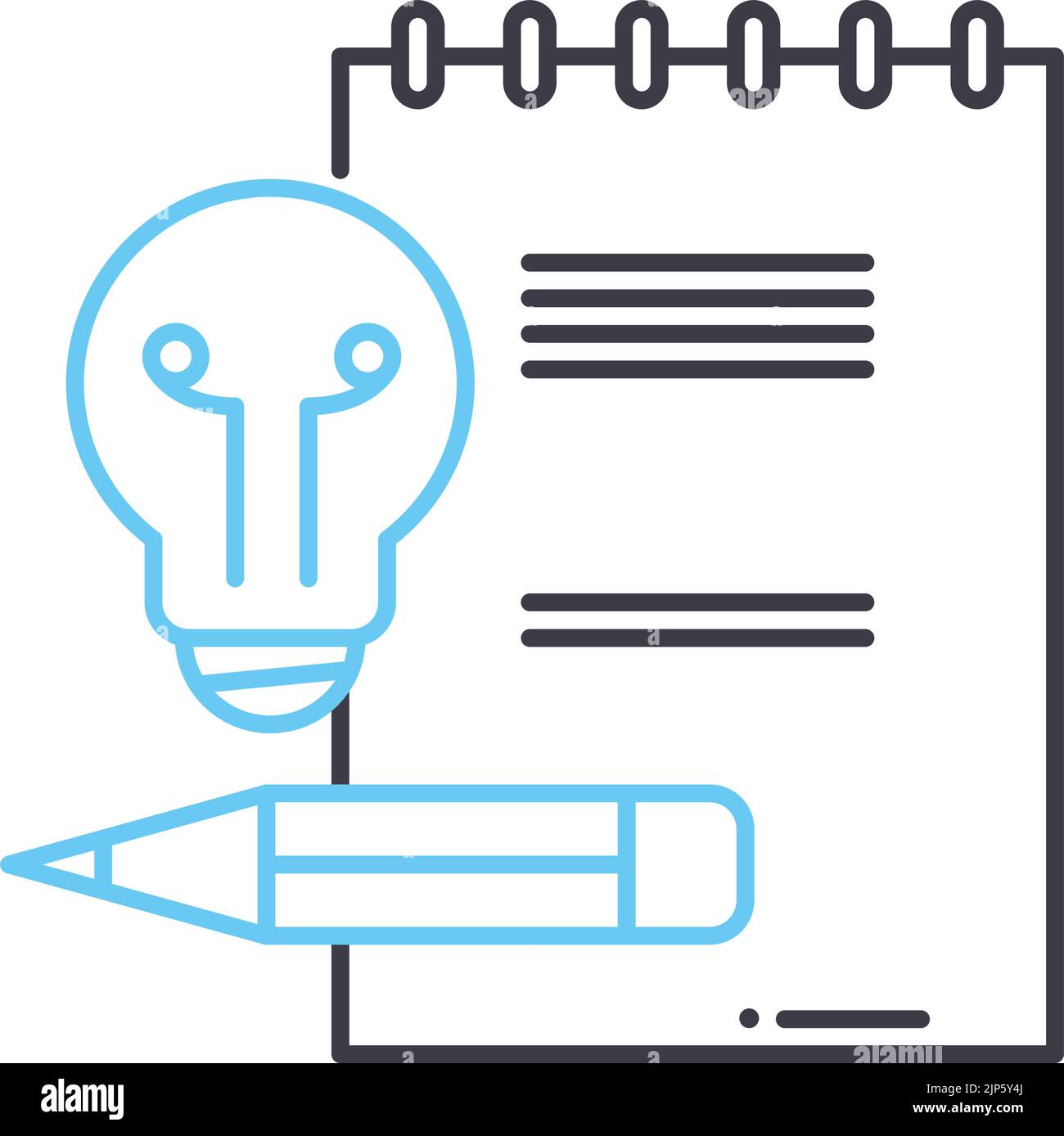 icône de courte ligne créative, symbole de contour, illustration vectorielle, signe de concept Illustration de Vecteur