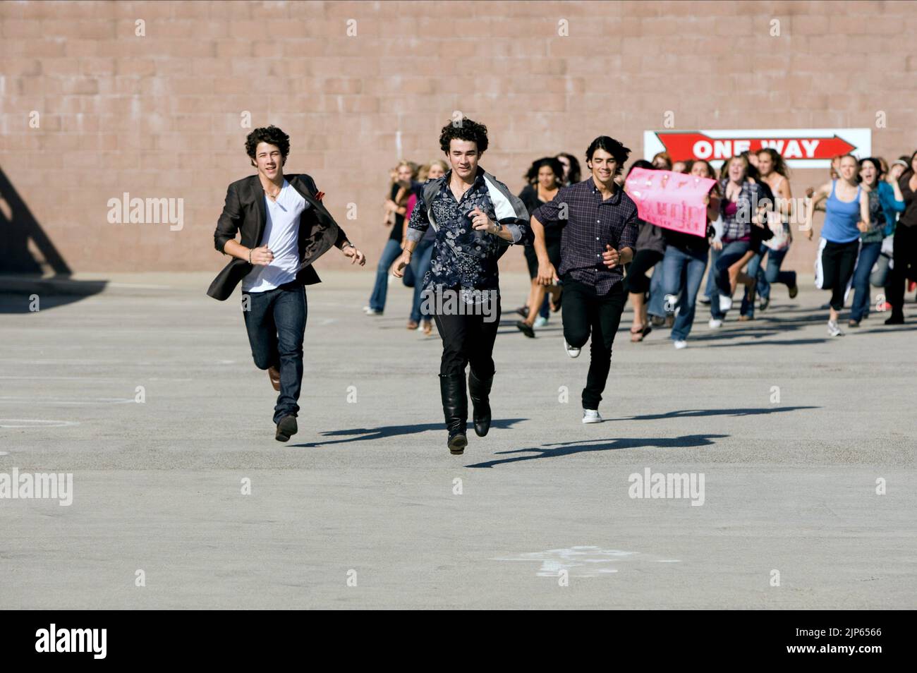 NICK JONAS, Kevin Jonas, Joe Jonas, JONAS BROTHERS : THE 3D CONCERT EXPÉRIENCE, 2009 Banque D'Images