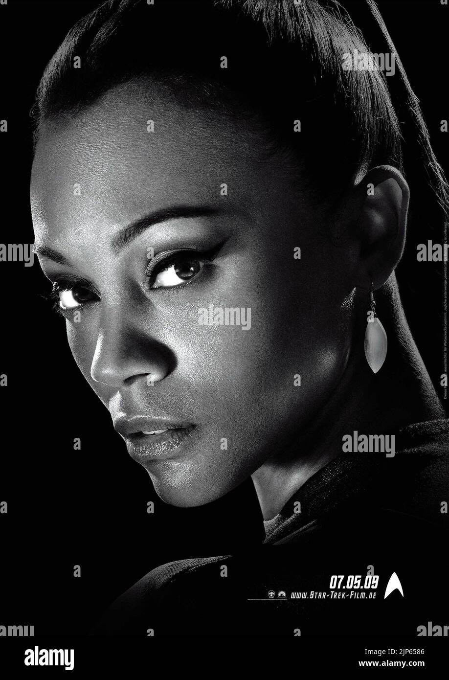 AFFICHE ZOE SALDANA, STAR TREK, 2009 Banque D'Images