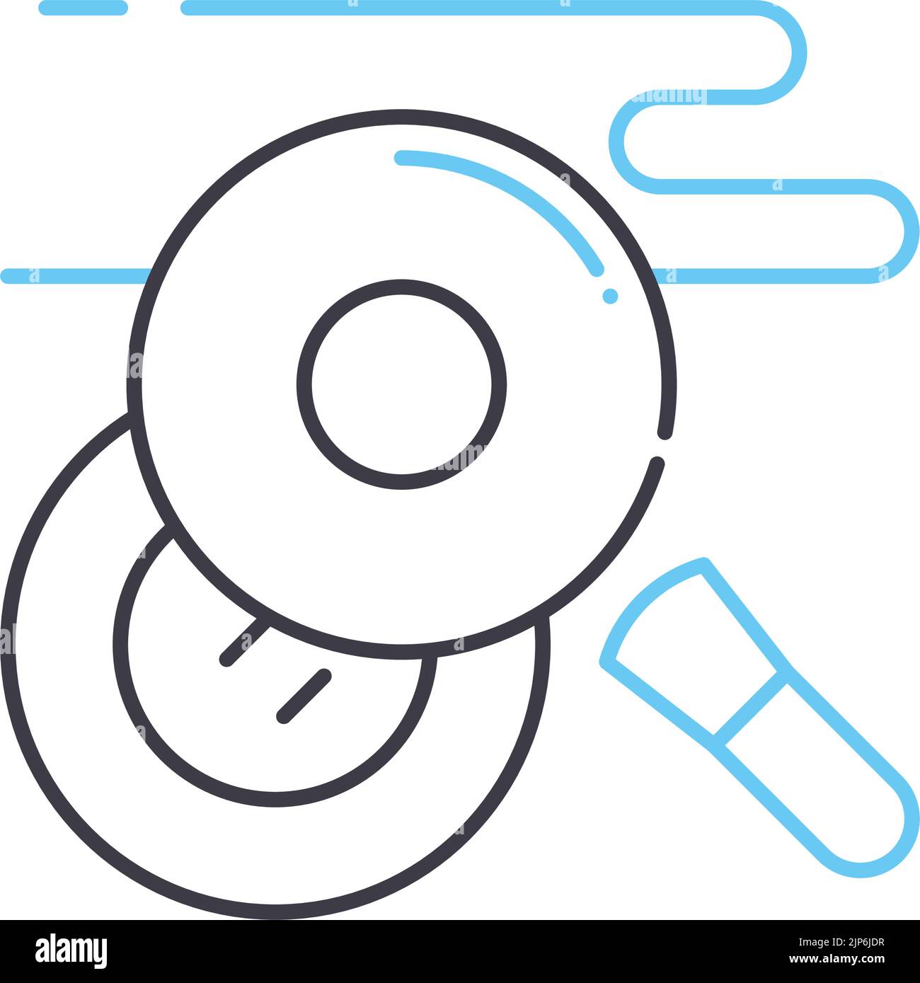 icône de ligne de correcteur, symbole de contour, illustration vectorielle, signe de concept Illustration de Vecteur