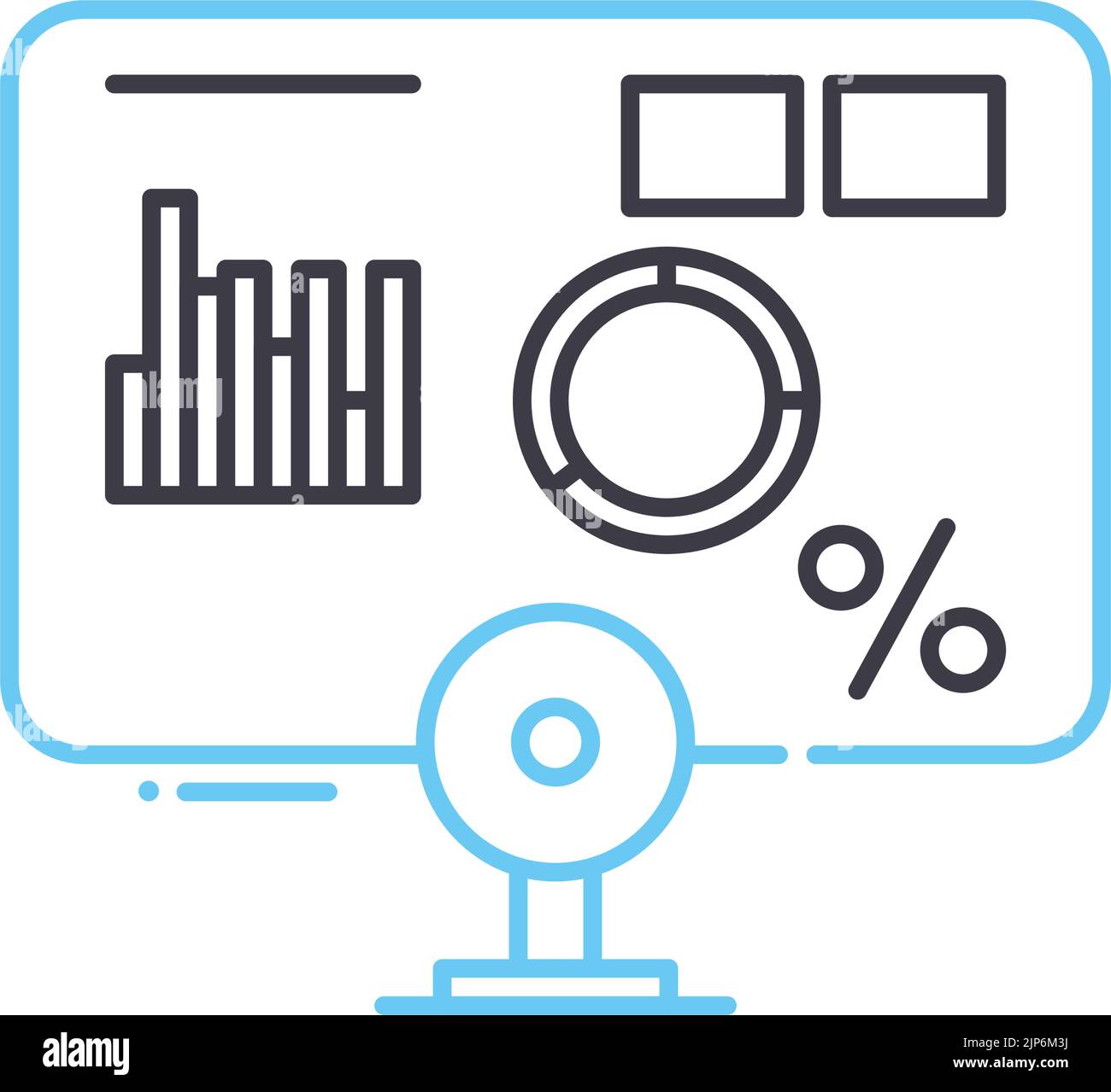 icône de ligne de tableau de bord, symbole de contour, illustration vectorielle, signe de concept Illustration de Vecteur