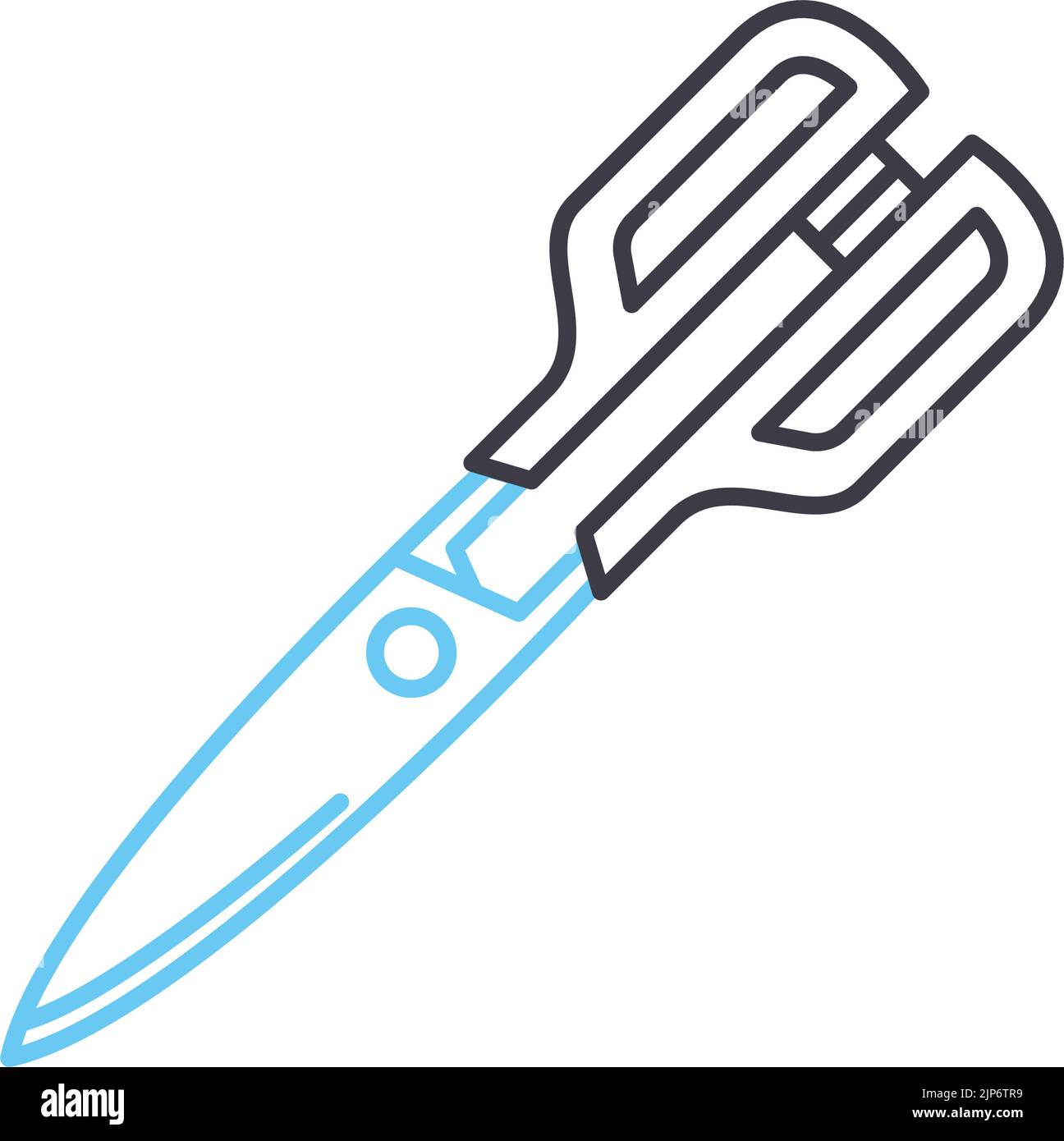 icône de ligne de coupe, symbole de contour, illustration vectorielle, signe de concept Illustration de Vecteur