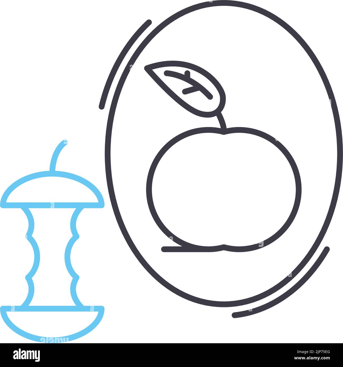 icône de ligne de concept fautée, symbole de contour, illustration vectorielle, signe de concept Illustration de Vecteur