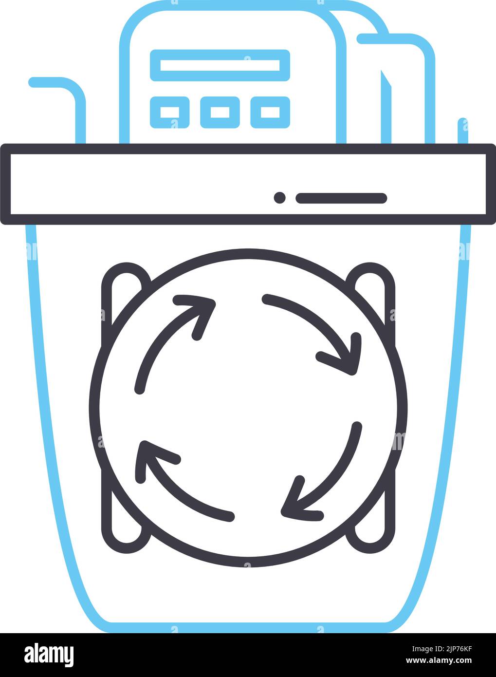 e icône de ligne de déchets, symbole de contour, illustration vectorielle, signe de concept Illustration de Vecteur