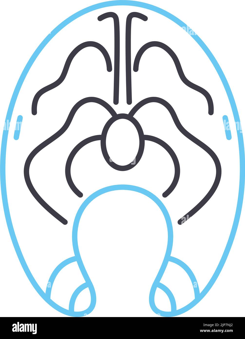 icône de ligne de steak de poisson, symbole de contour, illustration vectorielle, signe de concept Illustration de Vecteur