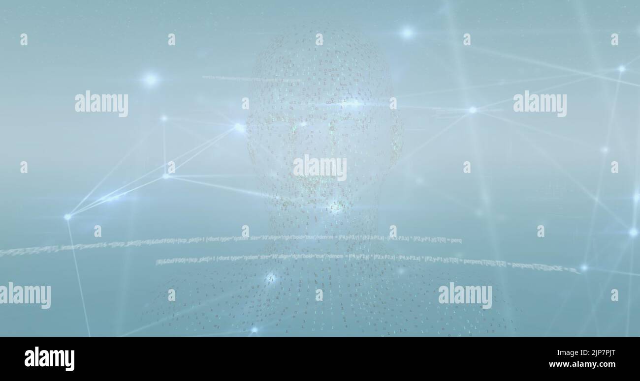 Image du traitement des données sur le réseau de connexions Banque D'Images