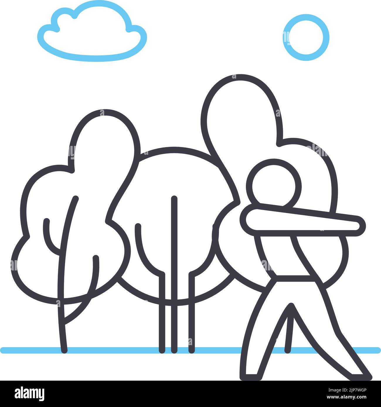 icône de ligne de photo d'événement, symbole de contour, illustration vectorielle, signe de concept Illustration de Vecteur