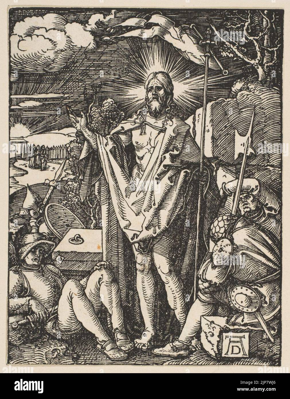 La Résurrection, de la petite Passion Albrecht Dürer Banque D'Images