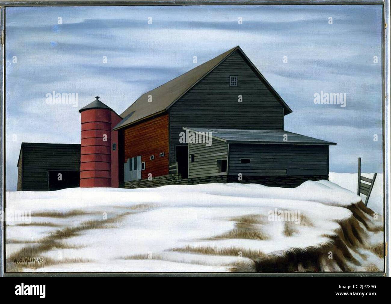 The Ricks Barn, Woodstock par George Ault (1940) Banque D'Images