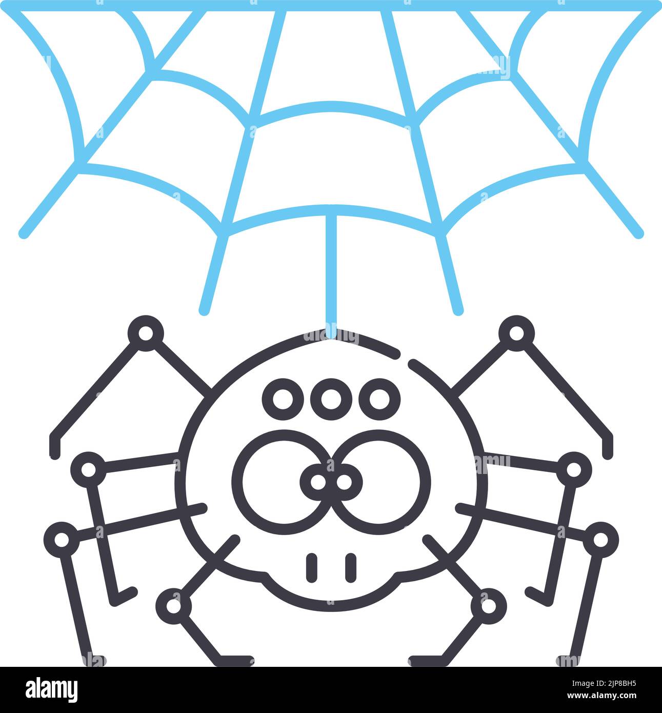 icône de ligne de malédiction de poupée, symbole de contour, illustration de vecteur, signe de concept Illustration de Vecteur