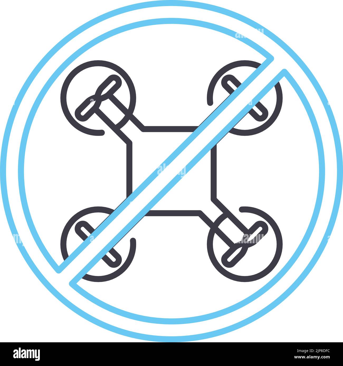 icône de ligne interdite de drone, symbole de contour, illustration vectorielle, signe de concept Illustration de Vecteur icône de ligne interdite de drone, symbole de contour, illustration vectorielle, signe de concept Illustration de Vecteur