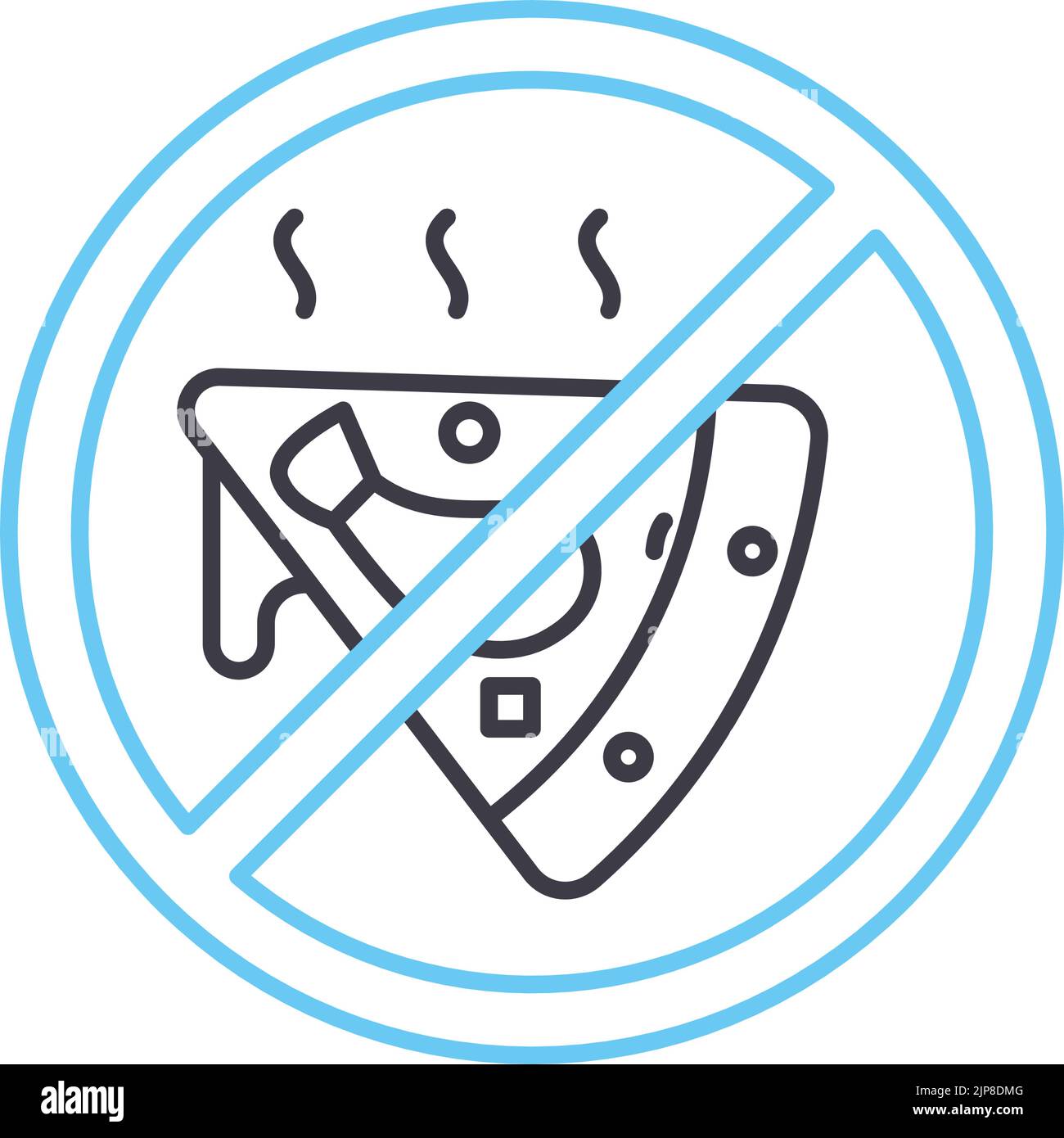 bannière icône de la gamme de produits alimentaires rapides, symbole de contour, illustration vectorielle, signe de concept Illustration de Vecteur