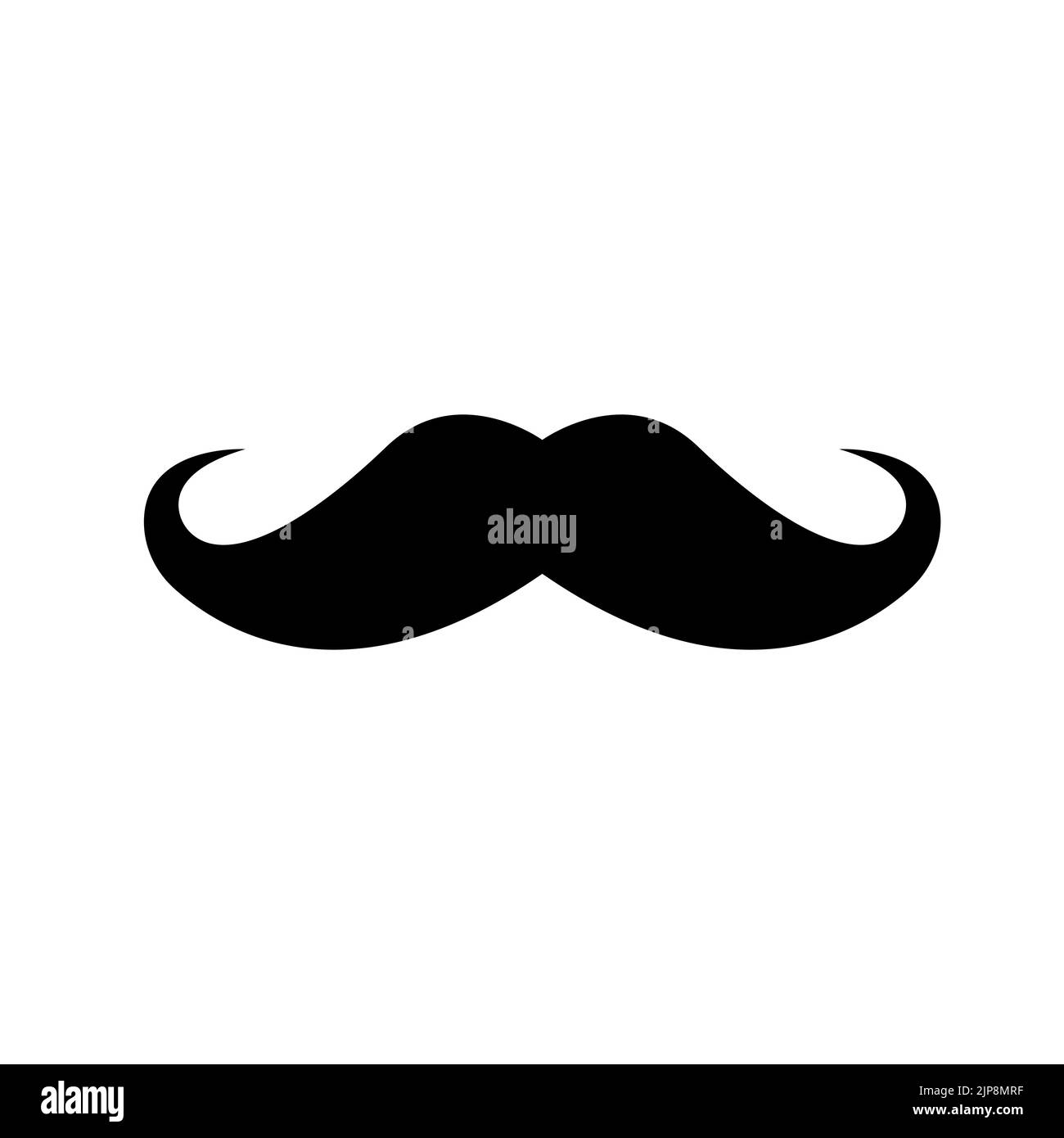 Illustration du symbole moustache. Isolé moustache papa heureux pères jour icône de vacances - Vector Illustration de Vecteur