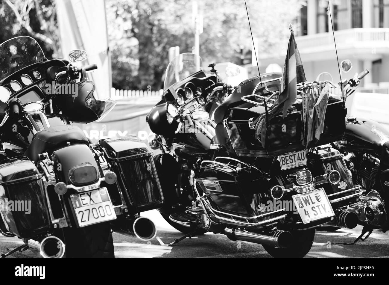 Portorož, Slovénie. 06.12.2022. Cool Bikers Harley Davidson festival, exposition. Gros plan sur le bloc-moteur de la moto chromée. Banque D'Images