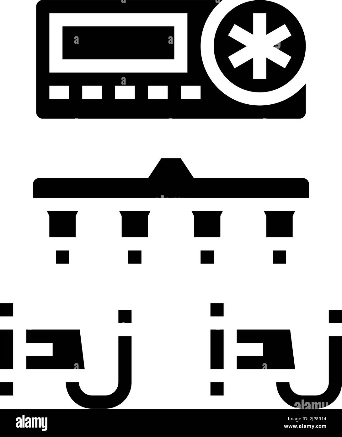 illustration vectorielle de l'icône du système d'arrosage automatique Illustration de Vecteur