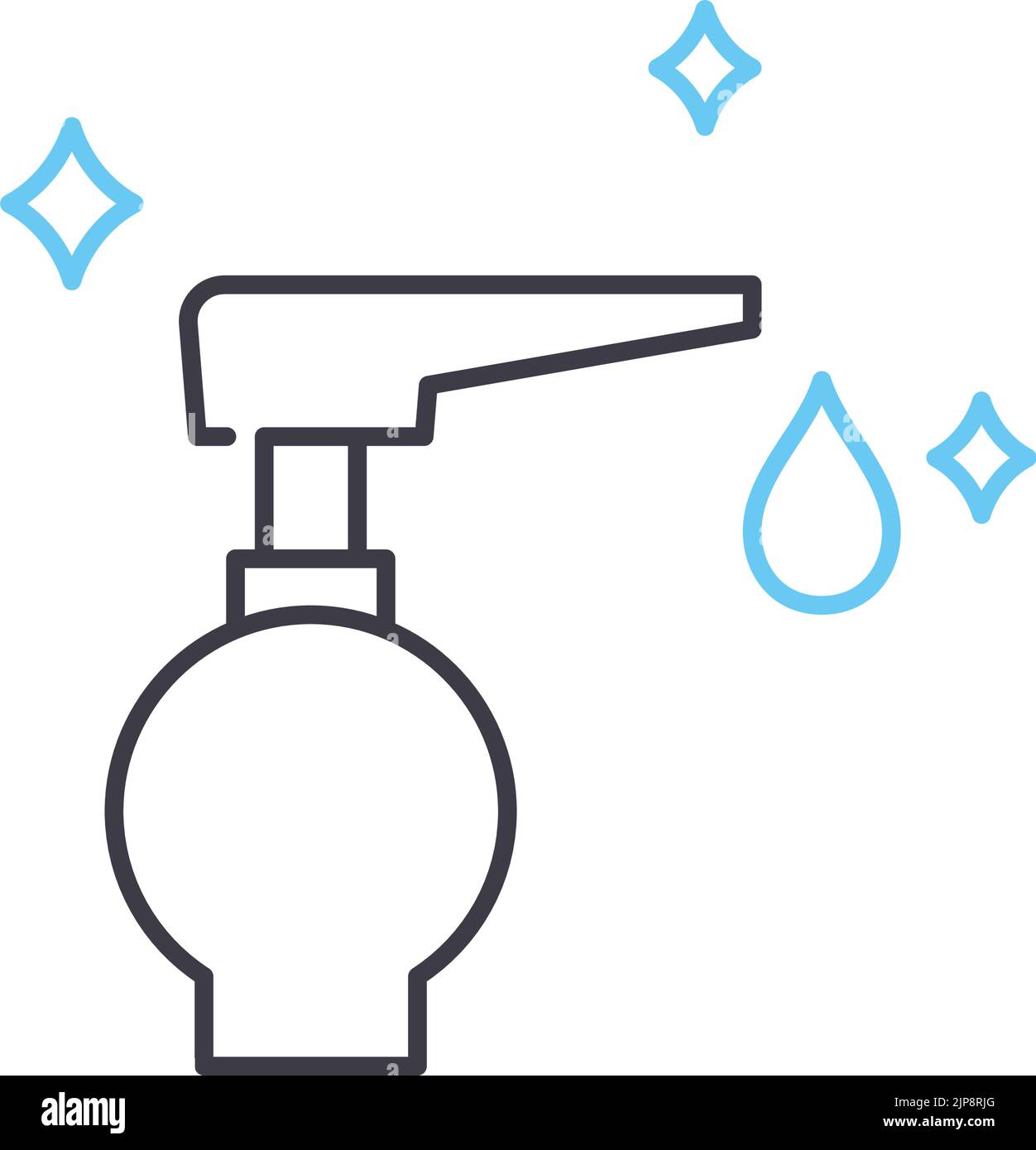 icône de ligne d'amorce, symbole de contour, illustration vectorielle, signe de concept Illustration de Vecteur
