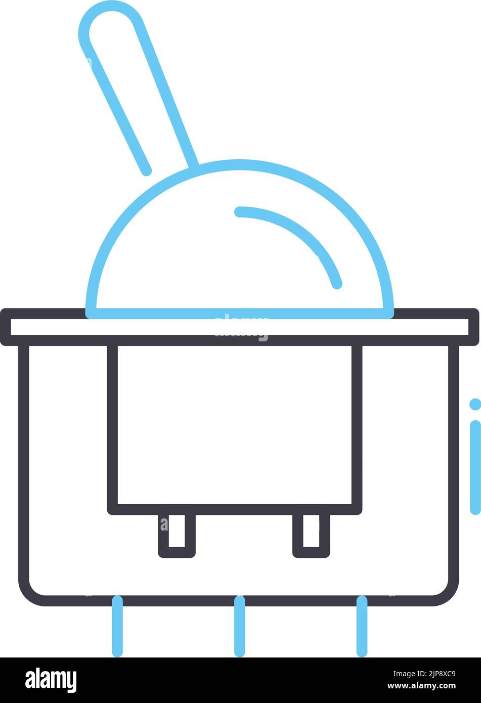 activer/désactiver l'icône de ligne de commutation, le symbole de contour, l'illustration vectorielle, le signe de concept Illustration de Vecteur