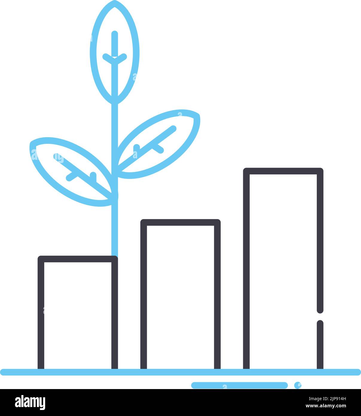 icône de ligne de développement durable, symbole de contour, illustration vectorielle, signe de concept Illustration de Vecteur