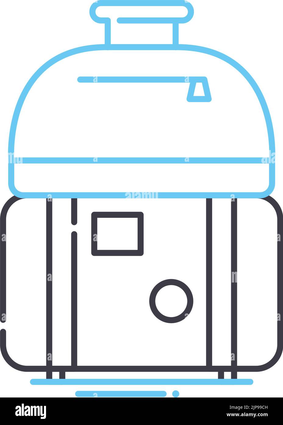 icône de la ligne de bagages touristique, symbole de contour, illustration vectorielle, signe de concept Illustration de Vecteur