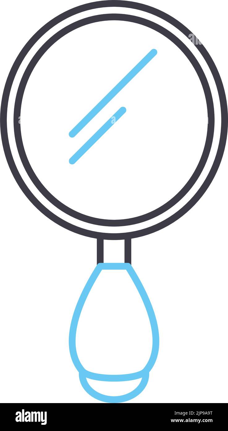 icône de ligne d'image symétrique, symbole de contour, illustration vectorielle, signe de concept Illustration de Vecteur