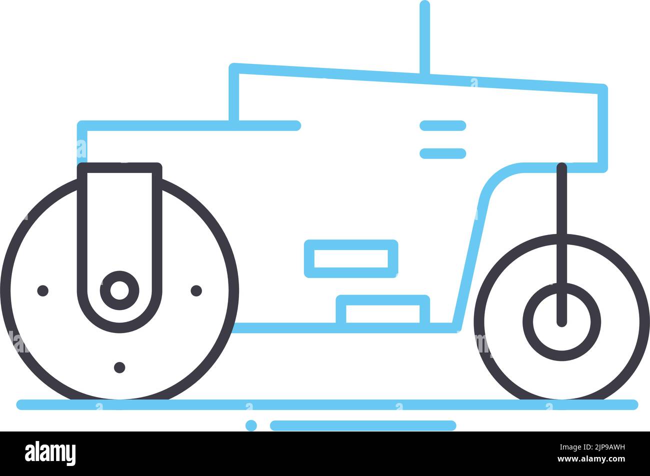 icône de ligne de guidage, symbole de contour, illustration vectorielle, signe de concept Illustration de Vecteur