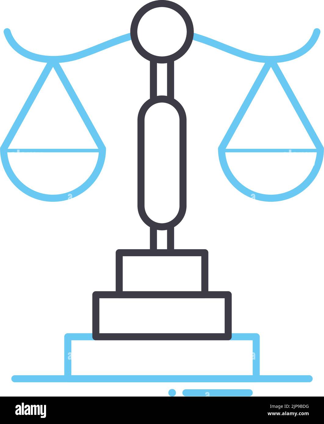 icône de ligne d'échelle, symbole de contour, illustration vectorielle, signe de concept Illustration de Vecteur