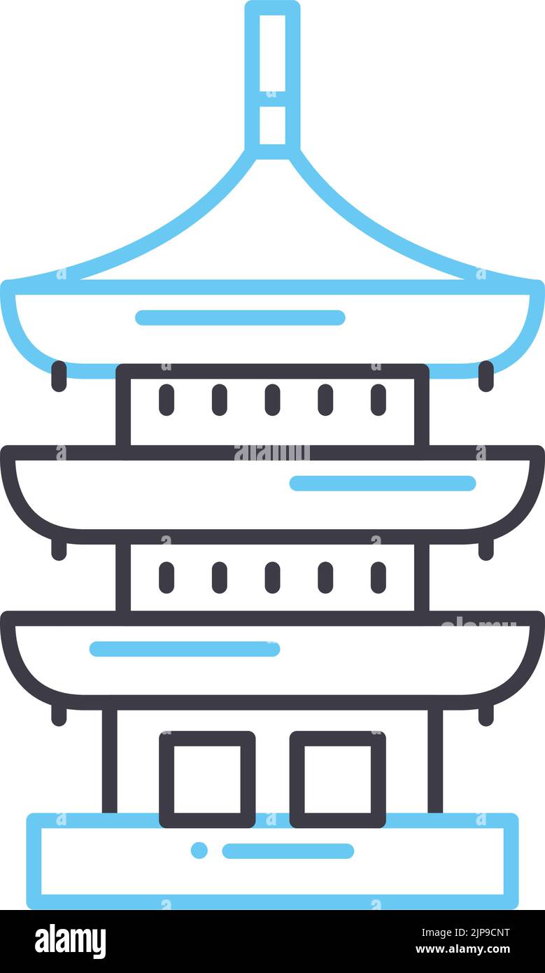 icône de la ligne de mémorial miroshima, symbole de contour, illustration vectorielle, signe de concept Illustration de Vecteur