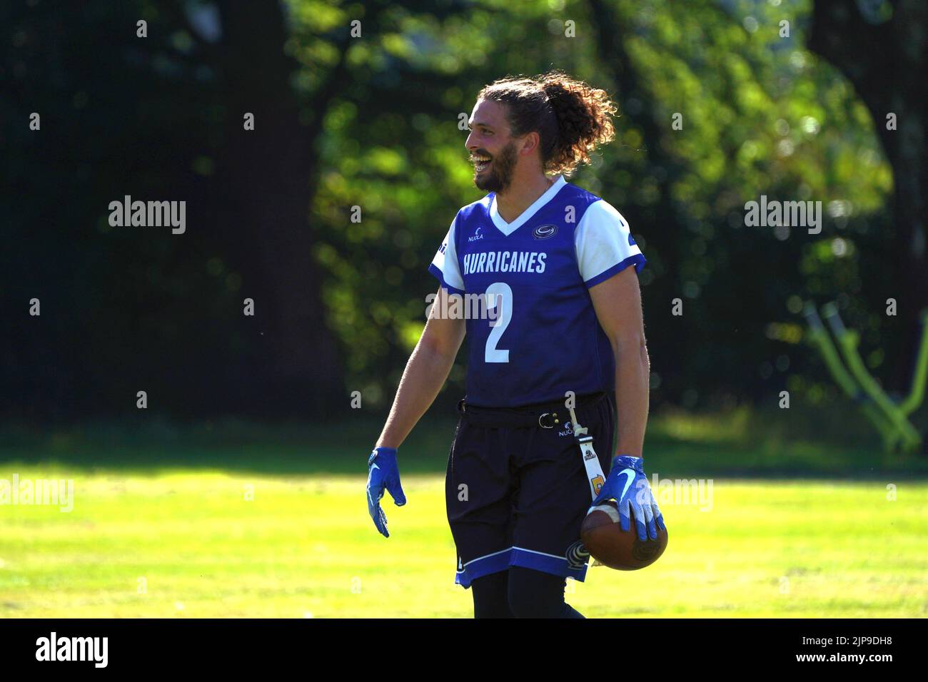 Kostas Karras, Cardiff Hurricanes Flag football, Welsh Bowl 2022 Banque D'Images