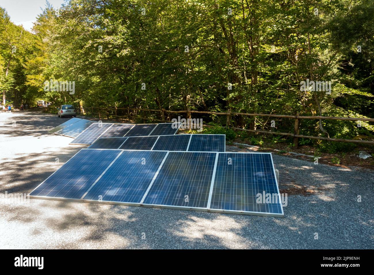 Août 2022 - Abruzzes Italie centrale - Panneaux solaires Banque D'Images