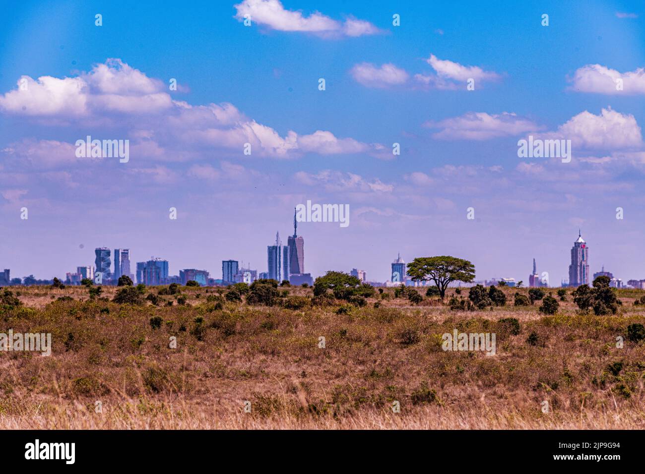 Nairobi City County Kenyas Capital East Africa, architecture moderne High-Rise Building bureaux Skyline, gratte-ciel, paysages urbains, panoramique magique Banque D'Images