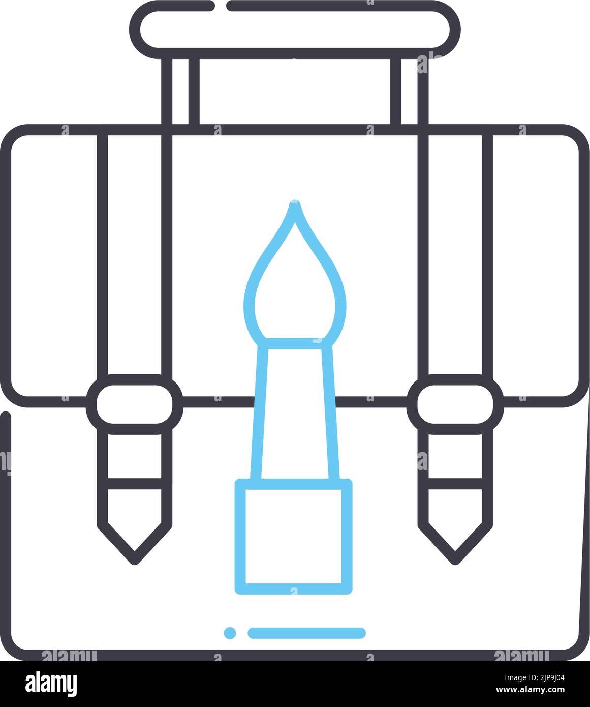 icône de ligne de projet de travail, symbole de contour, illustration vectorielle, signe de concept Illustration de Vecteur