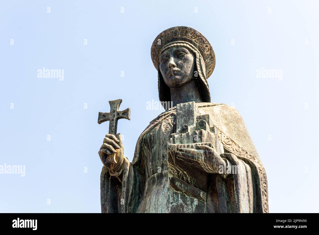Guimaraes, Portugal. Statue de Mumadona Dias, comtesse du Portugal Banque D'Images
