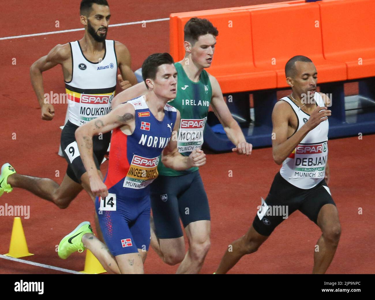 Munich, Allemagne - 15 août 2022, Jakob INGEBRIGTSEN de Norvège 1500 m masculin pendant les Championnats d'athlétisme européens 2022 sur 15 août 2022 à Munich, Allemagne - photo Laurent Lairys / ABACAPRESS.COM Banque D'Images