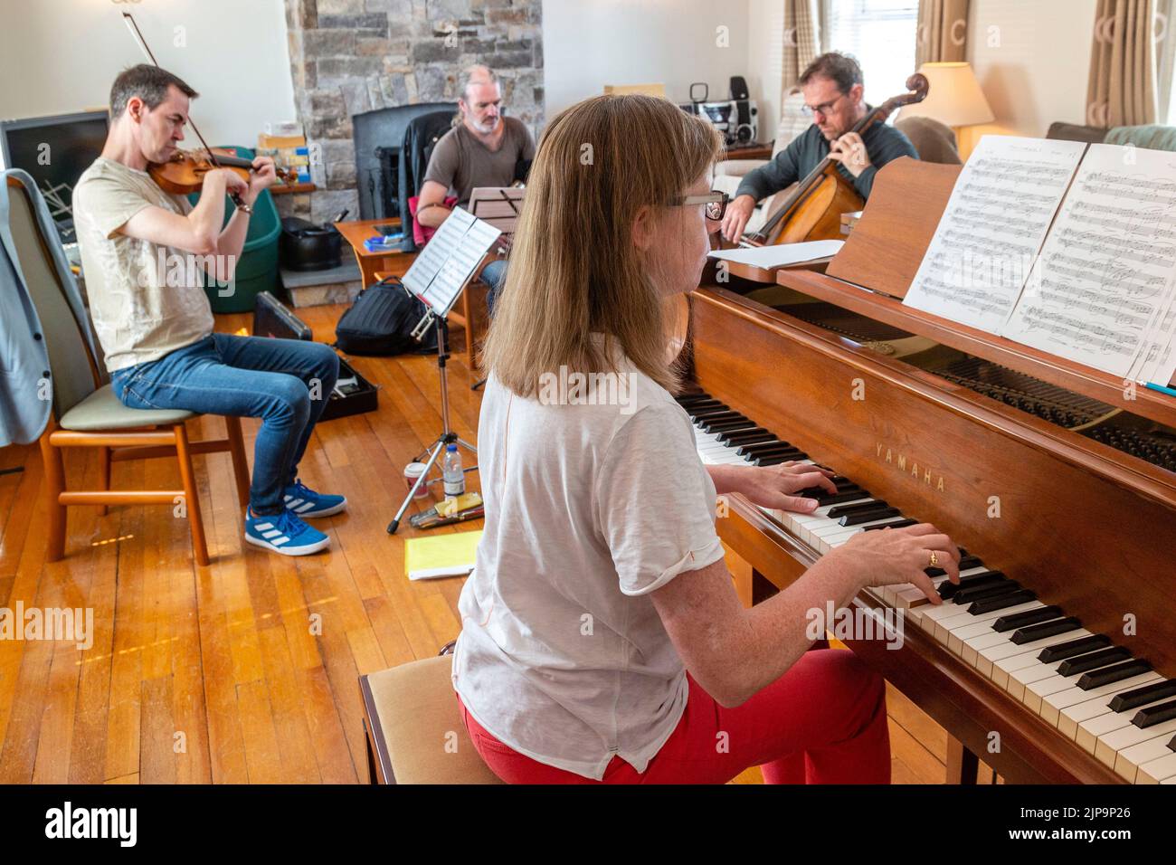 Musique de chambre sur les musiciens de Valentia Banque D'Images