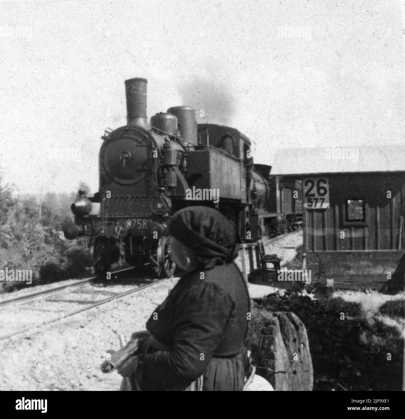Treni e Tram - Locomotiva a vapore Gruppo 875 era una locatender progettata dalle Ferrovie dello Stato per il servizio viaggiatori sulle linee secondarie. Banque D'Images